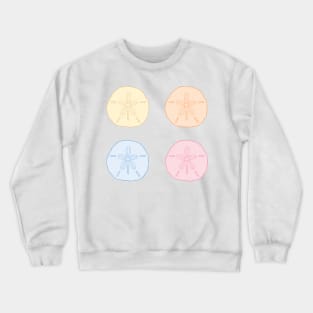 Colorful Sand Dollar Illustration Set Crewneck Sweatshirt